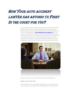 How Your Auto Accident Lawyer Fight in Court for You