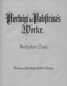 Partition complète, Missarum – Liber Septimus, Palestrina, Giovanni Pierluigi da