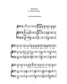 Partition complète (F minor: haut voix et piano), Le petit Jésus