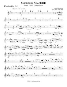 Partition clarinette 1, Symphony No.34, F major, Rondeau, Michel par Michel Rondeau