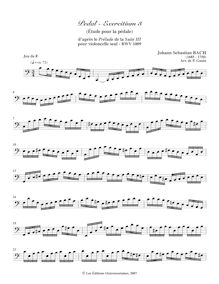 Partition pédale - Exercitium 3 (Étude pour la pédale), violoncelle  No.3