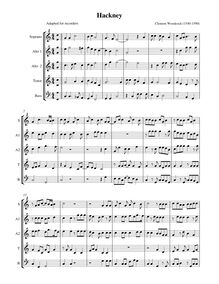 Partition complète (SAATB, alto notation), Hackney, C major