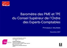 Présentation du 7e baromètre TPE/PME - Baromètre des PME et TPE du ...