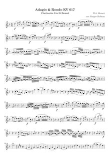Partition clarinette 1, Adagio und Rondo, K.617, Mozart, Wolfgang Amadeus