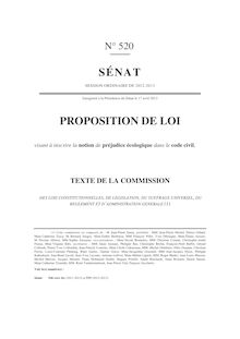 Proposition de loi visant à inscrire la notion de préjudice écologique dans le code civil (Sénat)