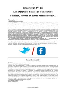 Introduction 1ère ES -Réseaux sociaux