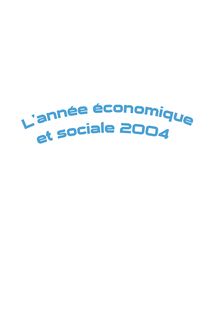 L année économique et sociale 2004