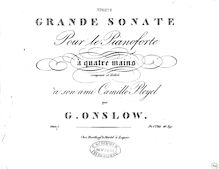 Partition complète, Grand Sonata No.1, Op.7, E minor, Onslow, Georges