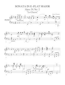 Partition Sonata No.2 en E Flat Major, Three Piano sonates, Op. 29