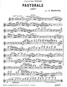 Partition flûte, Pastorale, F major, Mancini, A