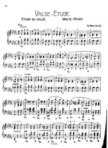 Partition complète, Valse-Etude, Op.83, Mayer, Charles par Charles Mayer
