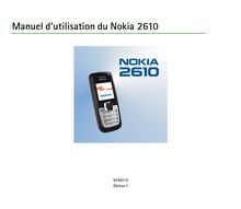 Notice Téléphone portable Nokia  2610