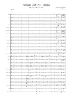 Partition complète (moderne orchestration), Marcia - Principe Umberto, Op.124