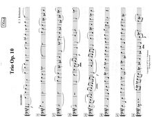 Partition de violoncelle, corde Trio, F♯ minor, Robertson, Ernest John