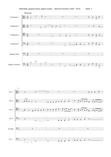 Partition complète, Symphoniae sacrae I, Op.6, Schütz, Heinrich par Heinrich Schütz
