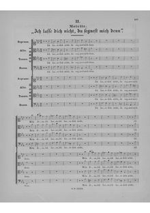 Partition complète (grayscale), Ich lasse dich nicht, Bach, Johann Sebastian