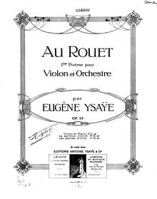 Partition de violon, Au Rouet, Op.13, Poème pour Violon et Orchestre, Op.13
