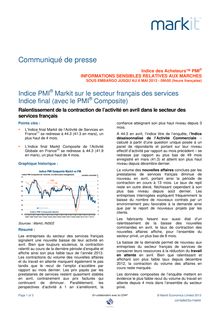 Markit : Ralentissement de la contraction de l’activité en avril dans le secteur des services français