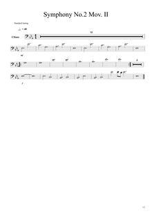 Partition Basses, Symphony No.2 en E-flat major, E♭ major, Chase, Alex par Alex Chase