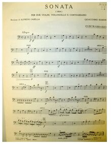 Partition contrebasse, sonates pour cordes, Sonate per archi, Rossini, Gioacchino par Gioacchino Rossini