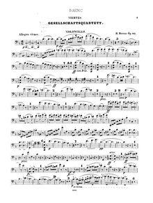 Partition violoncelle, Gesellschaftsquartett No.4, Op.80, F major