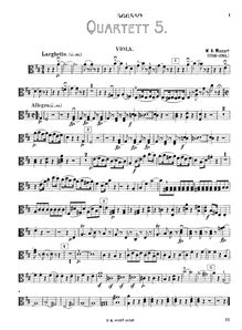 Partition de viole de gambe, corde quintette No.5, D major