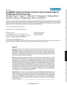 LongSAGE analysis of skeletal muscle at three prenatal stages in Tongcheng and Landrace pigs