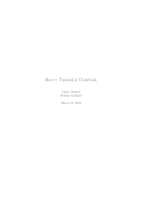 Bio++ Tutorial & Cookbook