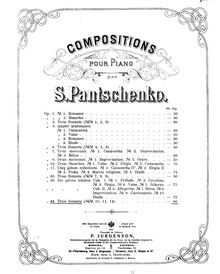 Partition complète, 3 Sonnets, Op. 43, Panchenko, Semyon