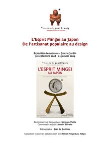 L'Esprit Mingei au Japon De l'artisanat populaire au design