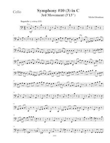 Partition violoncelles, Symphony No.10, C major, Rondeau, Michel par Michel Rondeau