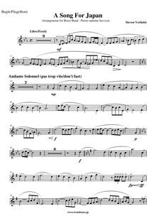 Partition Flugelhorn (B♭), A Song pour Japan, Verhelst, Steven