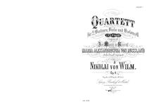Partition parties complètes, corde quatuor No.1, Op.4, C minor, Wilm, Nicolai von