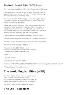 The World English Bible (WEB):