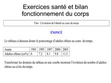 Exercices santé et fonctionnement du corps - SVT 5e