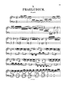 Partition complète (BWV 923), Prelude, B minor, Bach, Johann Sebastian