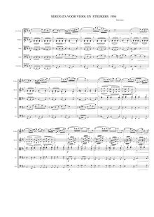 Partition complète, Serenata viool en strijkers, Ostijn, Willy