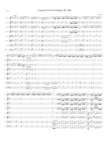Partition complète, violon Concerto, D major, Vivaldi, Antonio