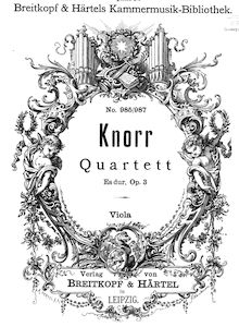 Partition de viole de gambe, Piano quatuor, Op.3, E♭ major