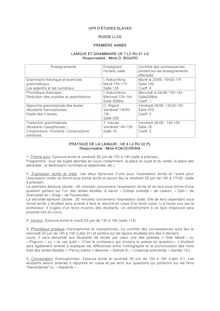 Russe (Licence) - Licence 3e année
