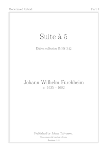 Partition , partie 1,  a 5, Furchheim, Johann Wilhelm