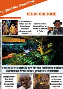 Le Quotidien Numérique d’Afrique n°2030 - Du jeudi 15 septembre 2022