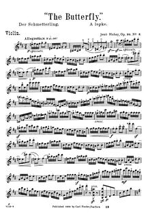 Partition de violon, Blumenleben, Hubay, Jenö