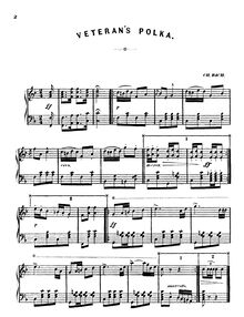 Partition complète, Veteran s Polka, F major, Bach, Christoph