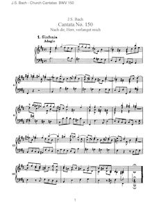 Partition complète, Nach dir, Herr, verlanget mich, Bach, Johann Sebastian par Johann Sebastian Bach