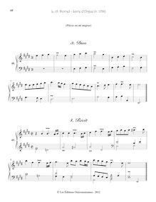 Partition 4, Duo - 4, Récit, Pièces d orgue, Livre d orgue, Dornel, Antoine