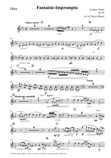 Partition hautbois, Fantaisie-impromptu, C♯ minor, Chopin, Frédéric