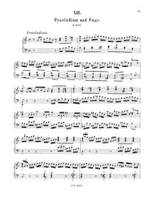 Partition complète, Prelude et Fugue, Präludium und Fuge, A minor