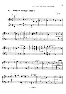Partition complète (scan), Valse mignonne, Op. 104, Saint-Saëns, Camille