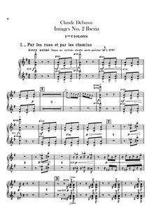 Partition violons I, Images, Debussy, Claude